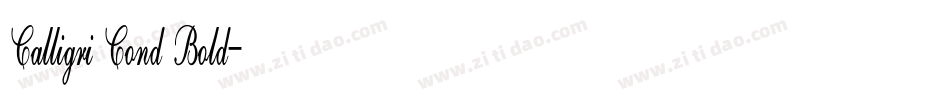Calligri Cond Bold字体转换